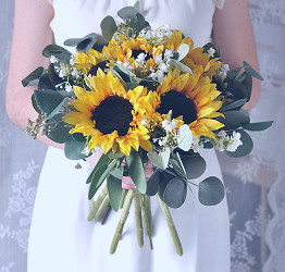 Sunflower Bouquet Boho Bouquet Bride Bouquet Eucalyptus - Etsy